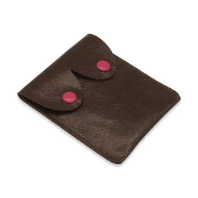 Dark Brown Leather Boobs Pouches: Fun Feminist Coin Purses: Dark Brown