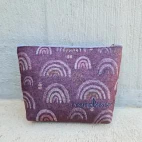 Delicate Rainbows - Recycled Felt Cosmetic Bag