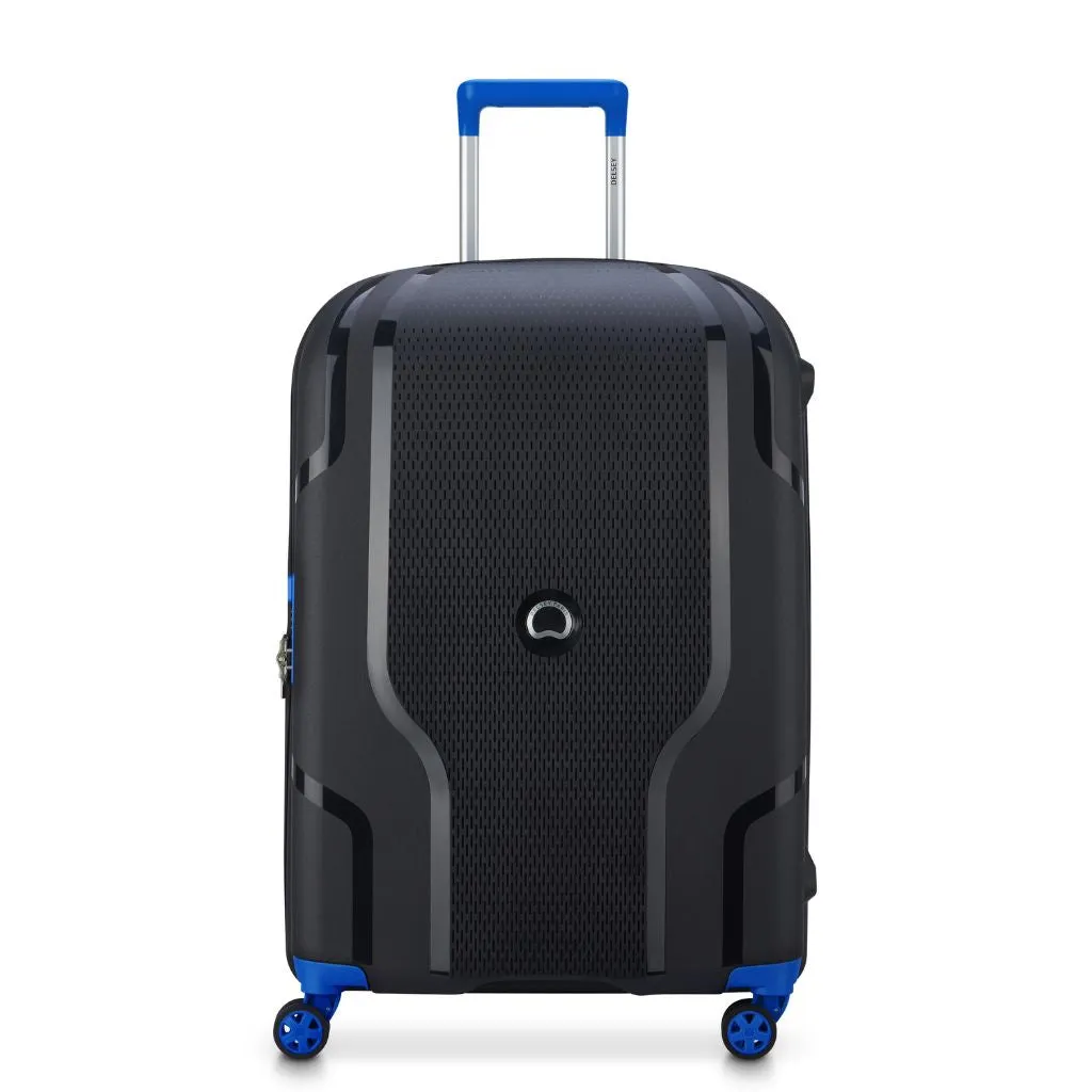 Delsey Clavel 71cm Medium Hardsided Spinner Luggage - Black/Blue