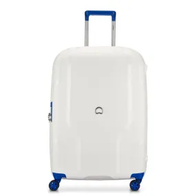 Delsey Clavel 71cm Medium Hardsided Spinner Luggage - White/Blue