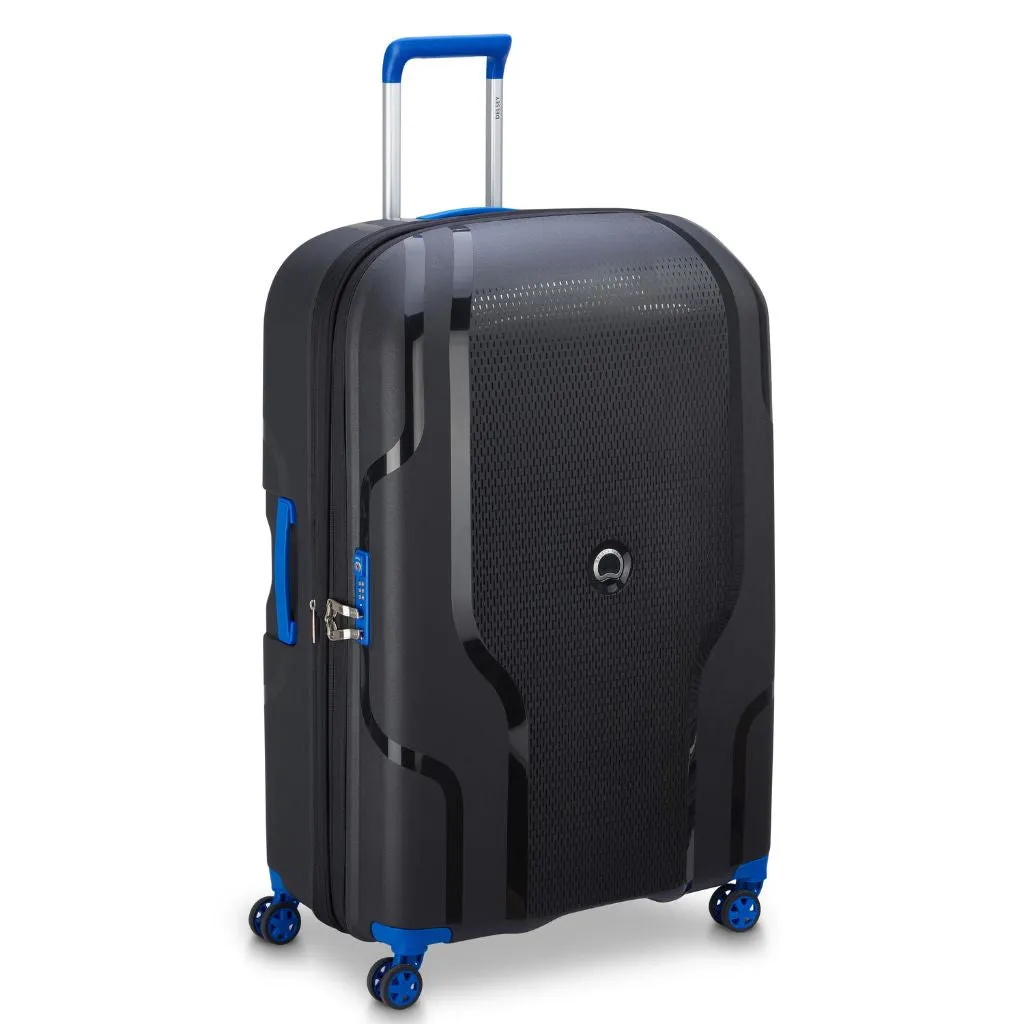 Delsey Clavel 83cm Large Hardsided Spinner Luggage - Black/Blue