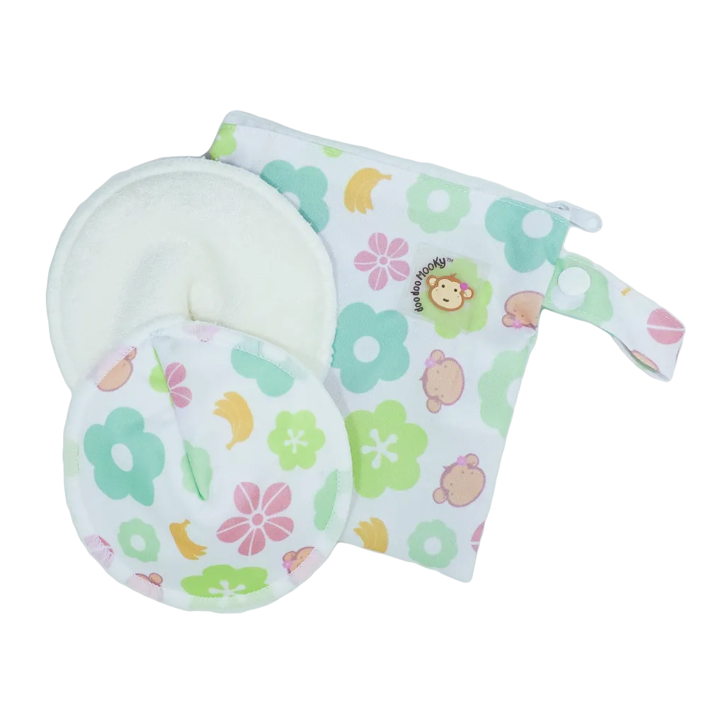 DooDooMooky Bamboo Nursing Pad Mooky Flower 1 pair