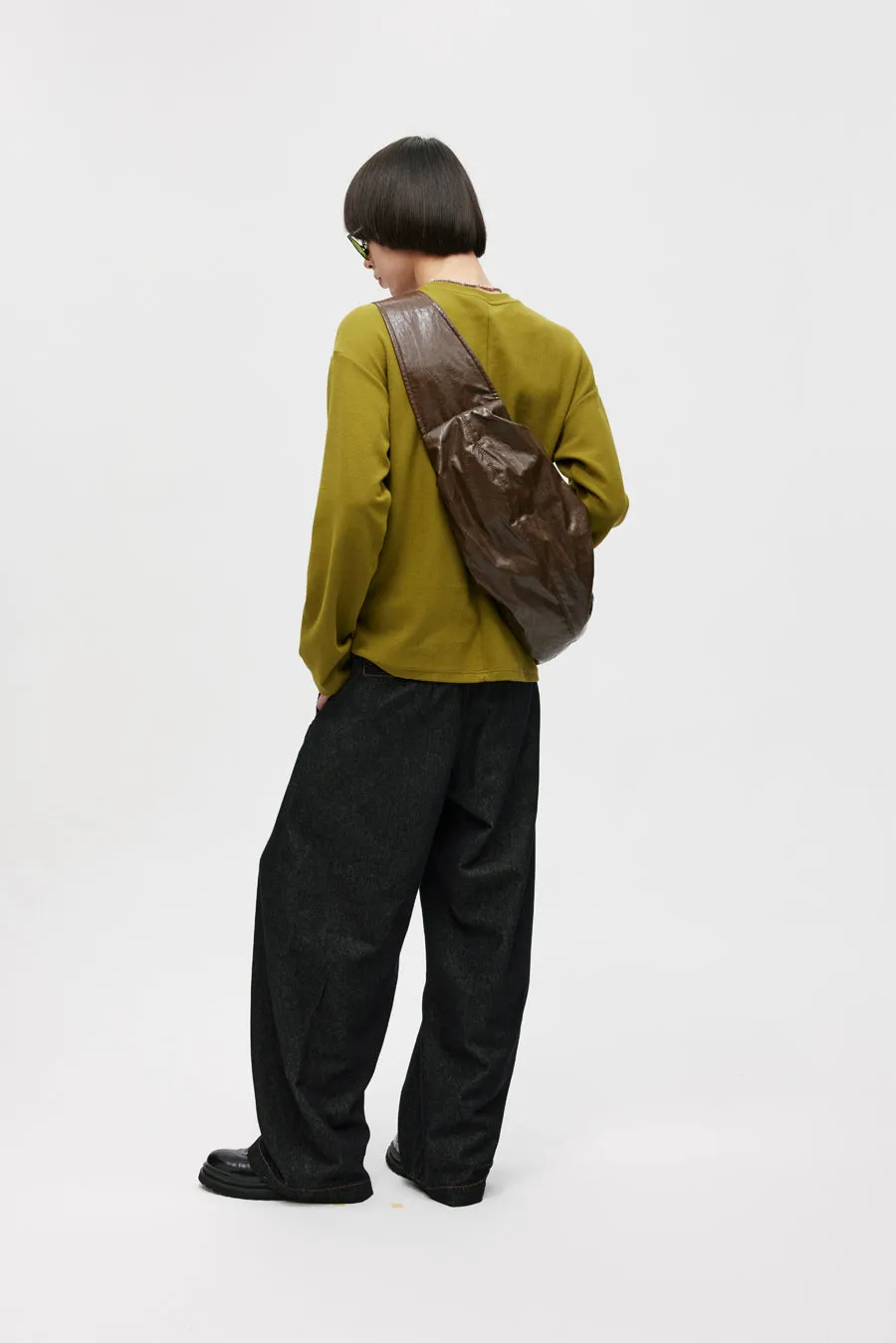 Eco-friendly leather shoulder bag