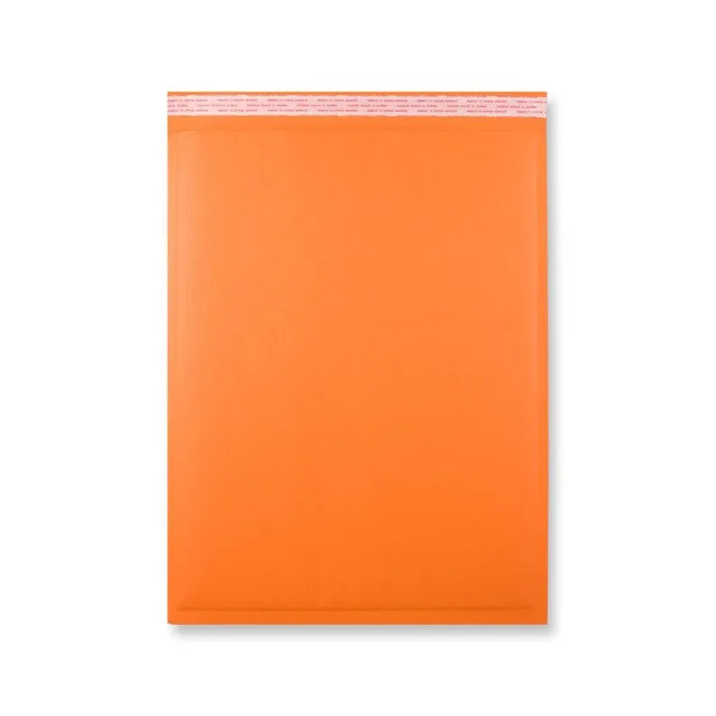 Eco-Friendly Recyclable Orange Padded Mailing Bags (Range of sizes)