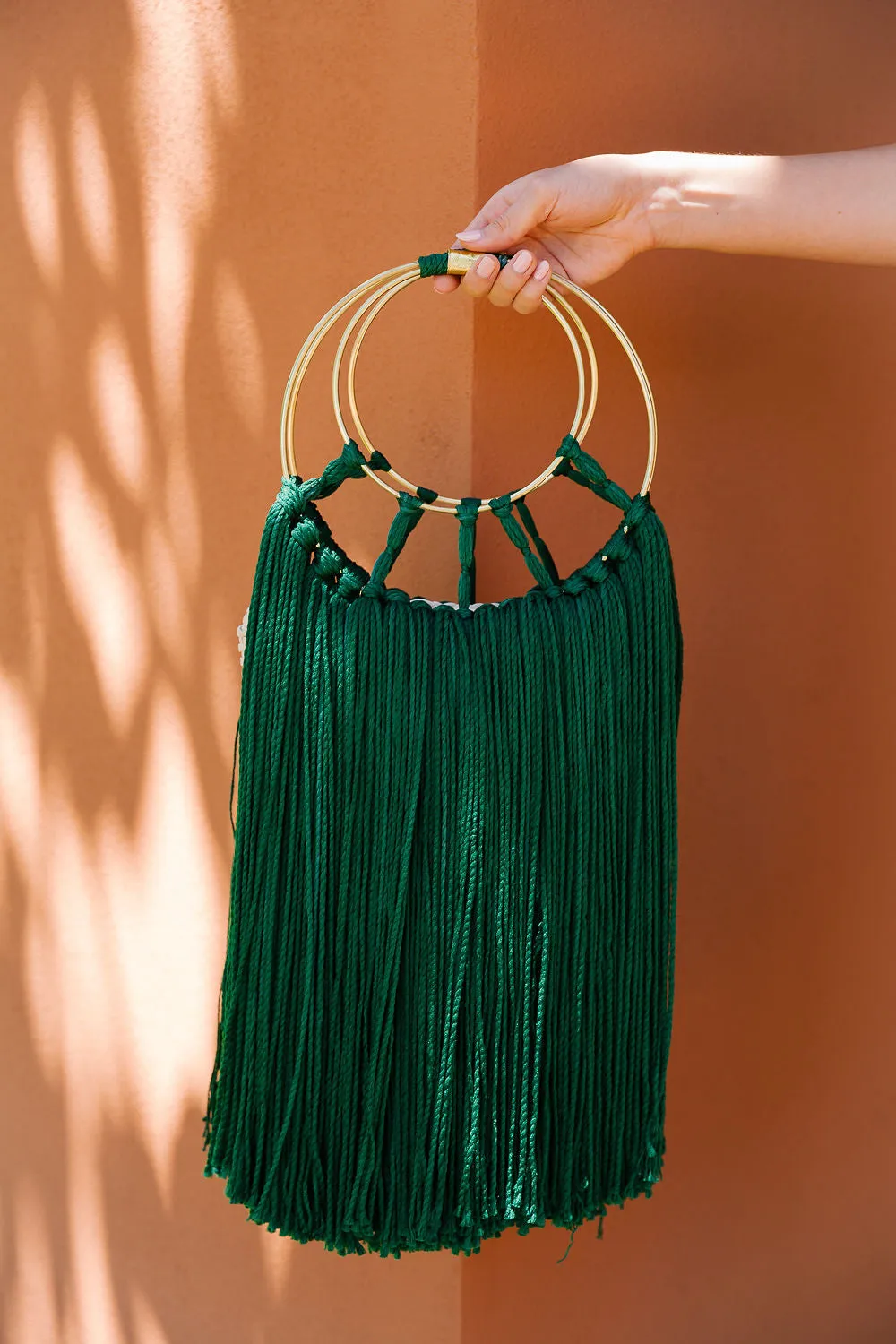 EMERALD FRINGE PURSE