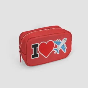 Emoji Heart Plane - Mini Packing Bag