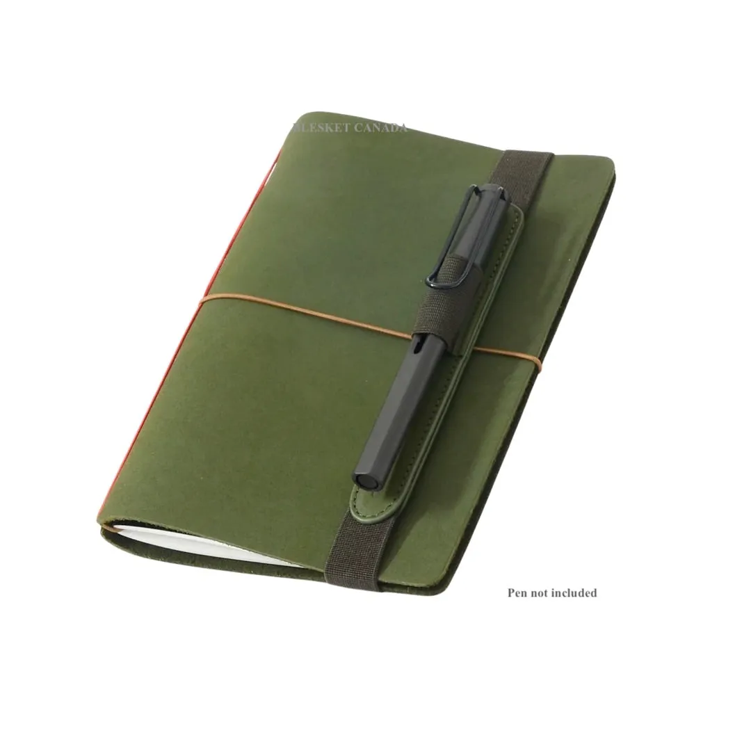 Endless Explorer Refillable Leather Journal - With Regalia Paper Notebook - Green