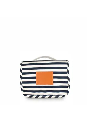 FELIX HANGING TOILETRY BAG - NAVY STRIPE