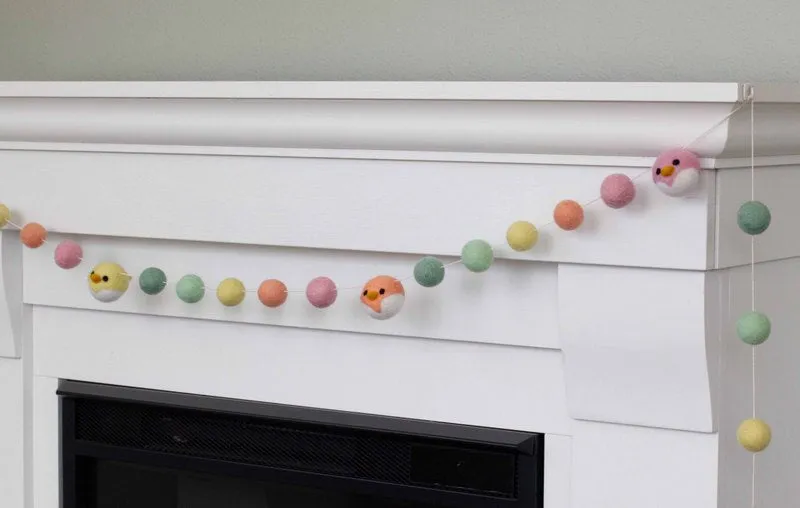 Felt Bird Garland- Pastel