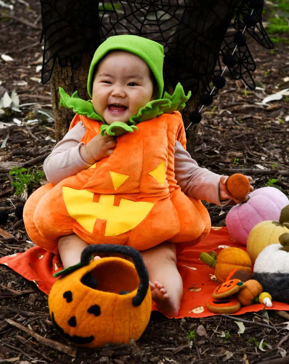 Felt Jack O' Lantern Pumpkin Bag - Tara Treasures