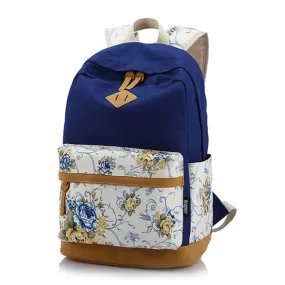 Floral Girl Backpack Women Leisure Students Teenager School Bags