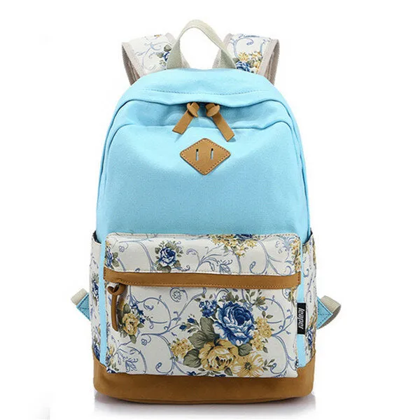 Floral Girl Backpack Women Leisure Students Teenager School Bags