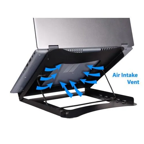 Foldable Laptop Riser & Stand, 5 Angle Adjustment, Steel, Heavy Duty - Made in India