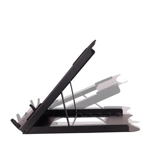 Foldable Laptop Riser & Stand, 5 Angle Adjustment, Steel, Heavy Duty - Made in India