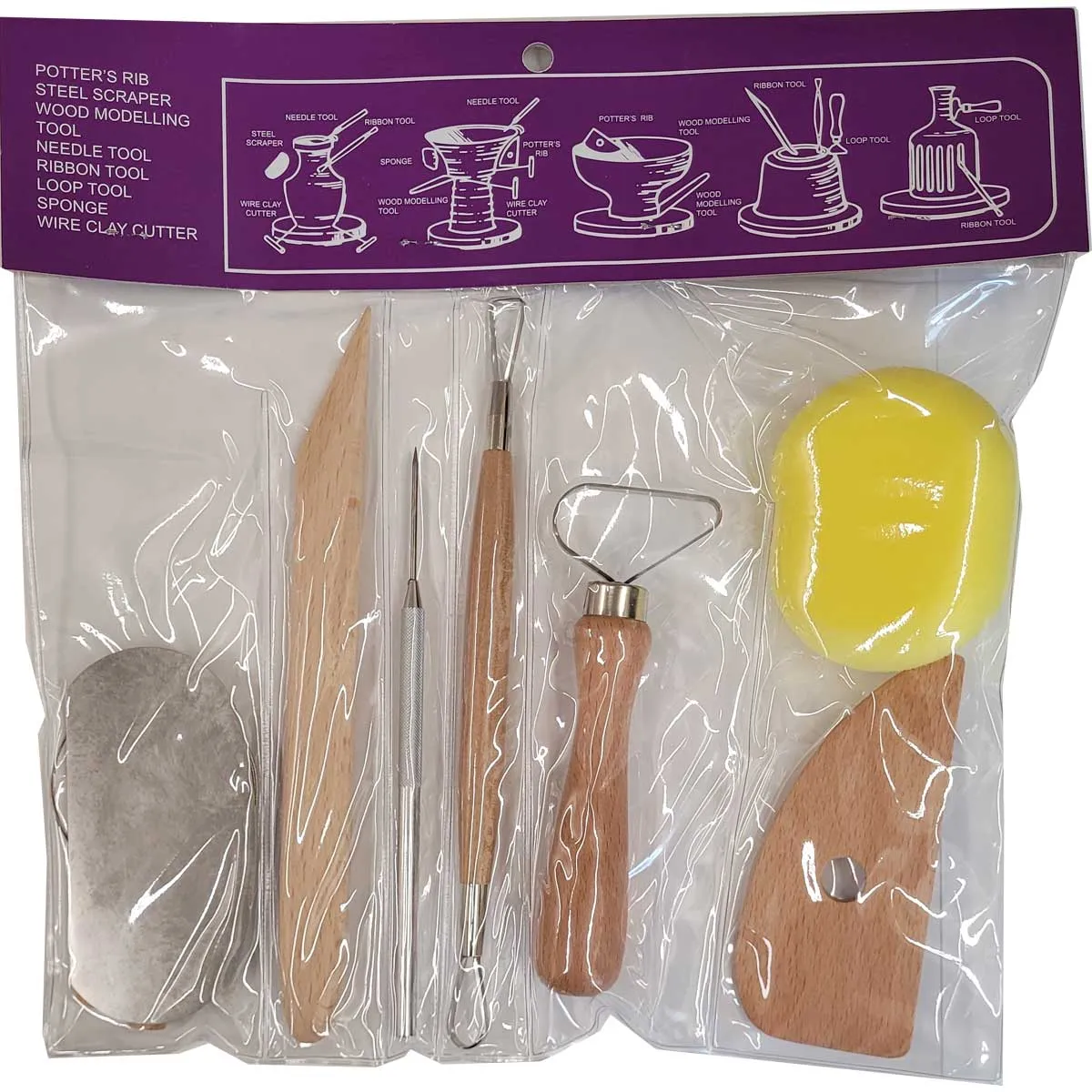 Frema Pottery Tool Kit, 8 pc Set