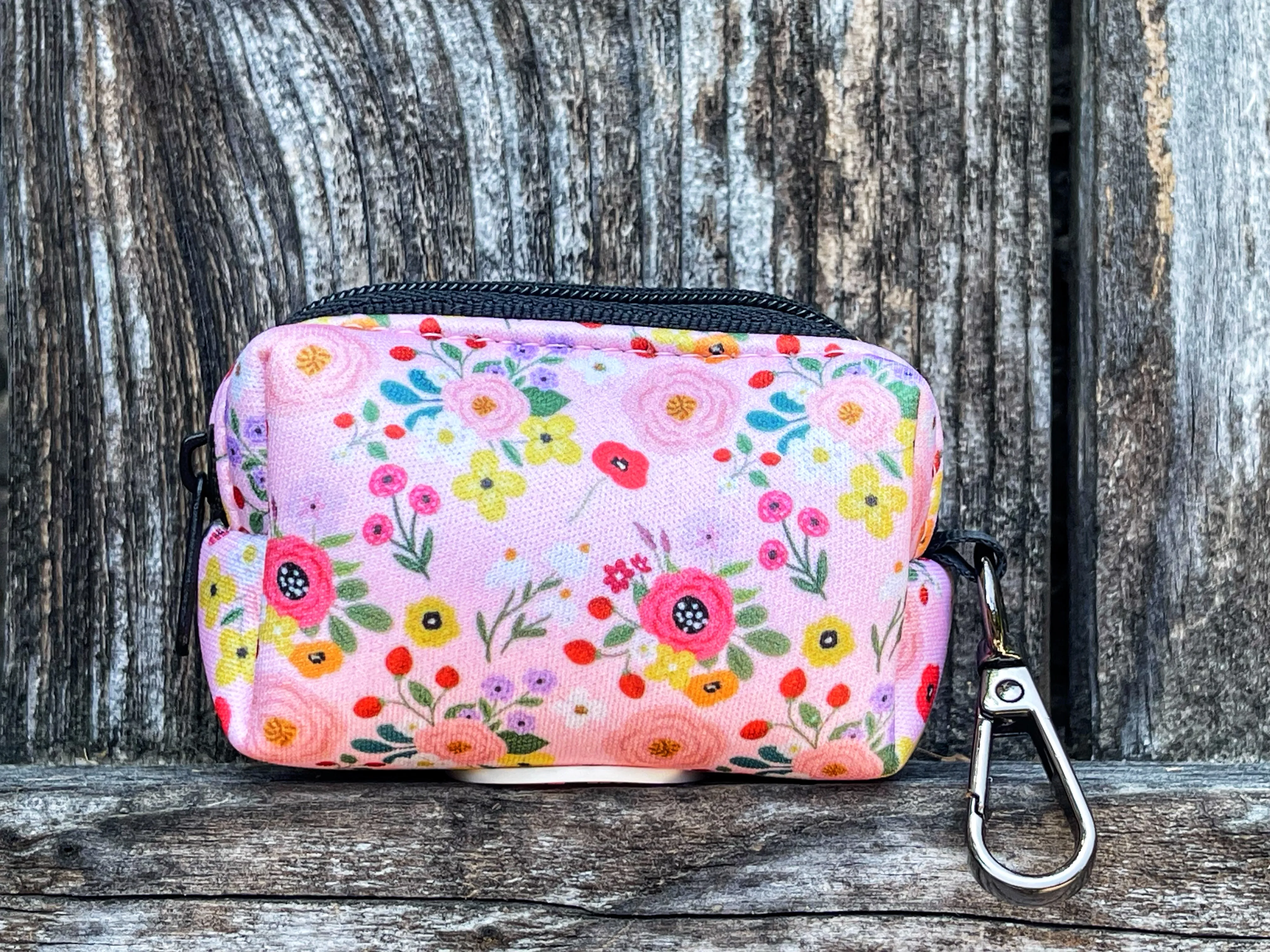 Garden Party - Pink Floral Dog Poop Bag Holder