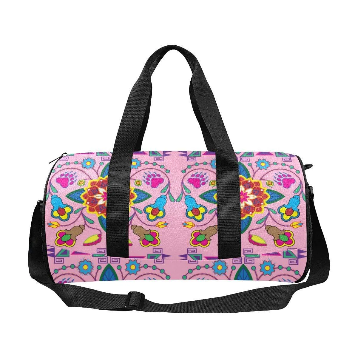 Geometric Floral Winter - Sunset Duffle Bag