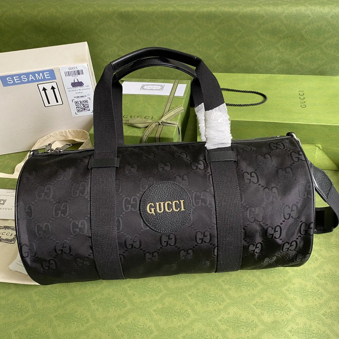 gg Off The Grid Duffle Bag Black gg Nylon For Men 19in/47.5cm gg 658632 H9HVN 1000