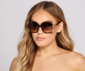 Glamorous Diva Square Frame Sunglasses