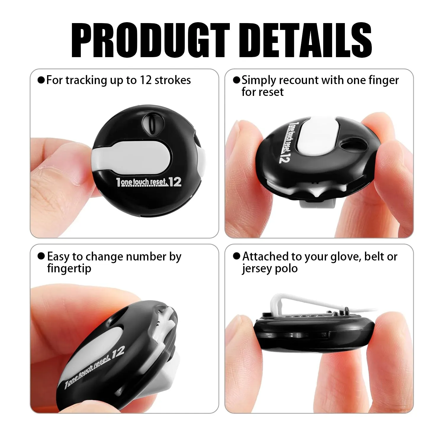 Golf Mini Score Counter & Golf Club Range Chart Card Kit