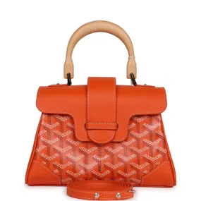 Goyard Saigon Souple Mini Orange Goyardine Palladium Hardware