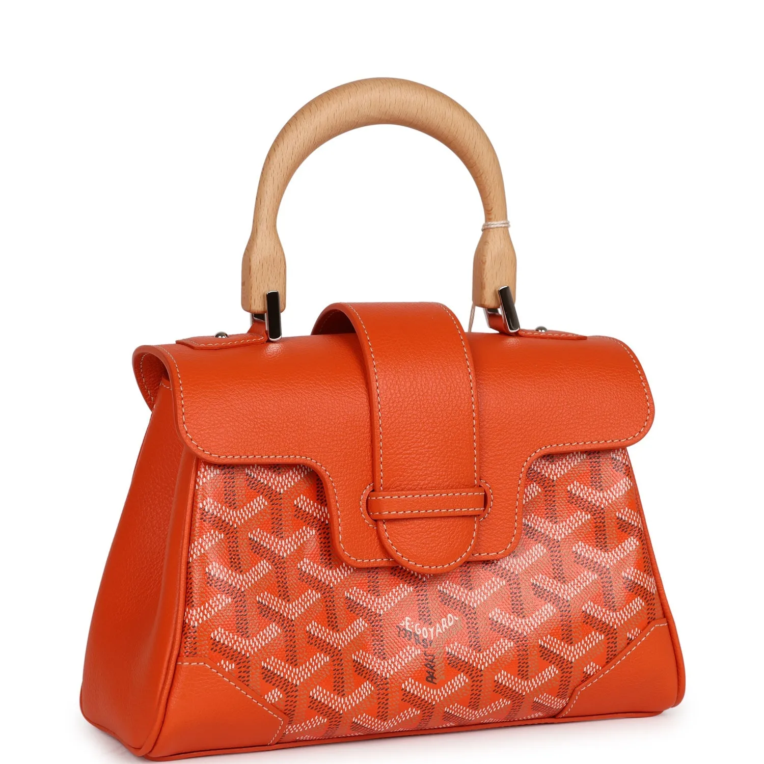 Goyard Saigon Souple Mini Orange Goyardine Palladium Hardware