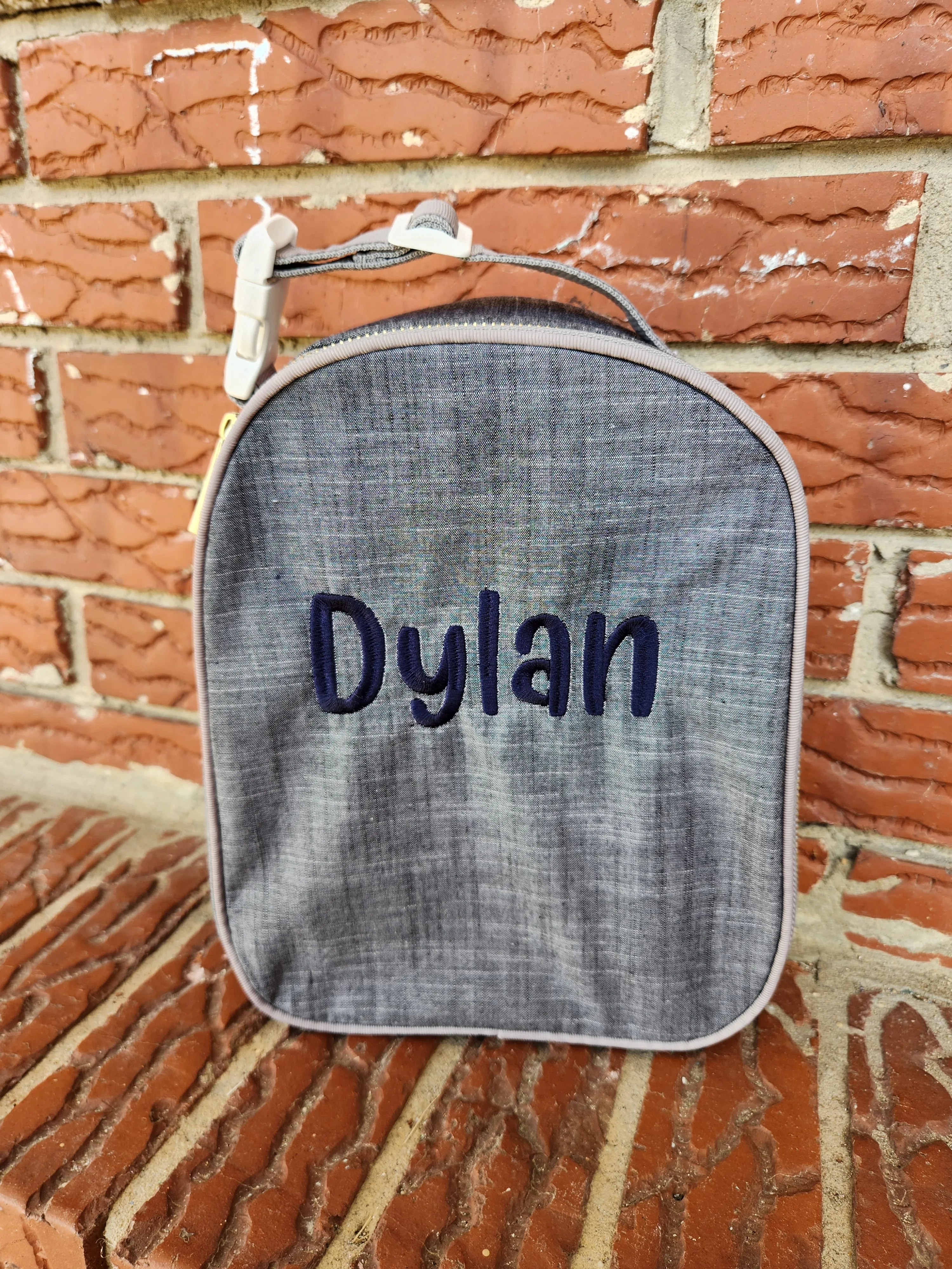 Gray Chambray Lunchbox