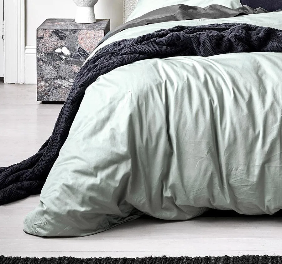 Halo Organic Cotton Quilt Cover Range Mist