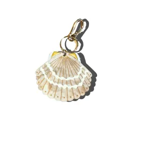 Hand-painted Seashell Bag Charm   Keychain | Eco-Friendly