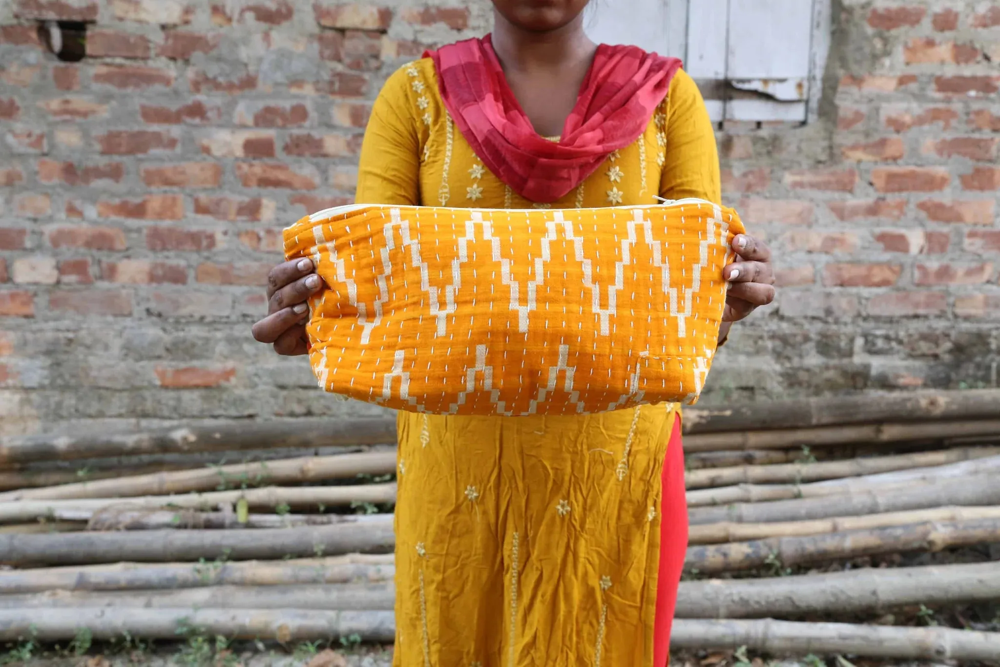 Handmade Kantha Cosmetic Bag