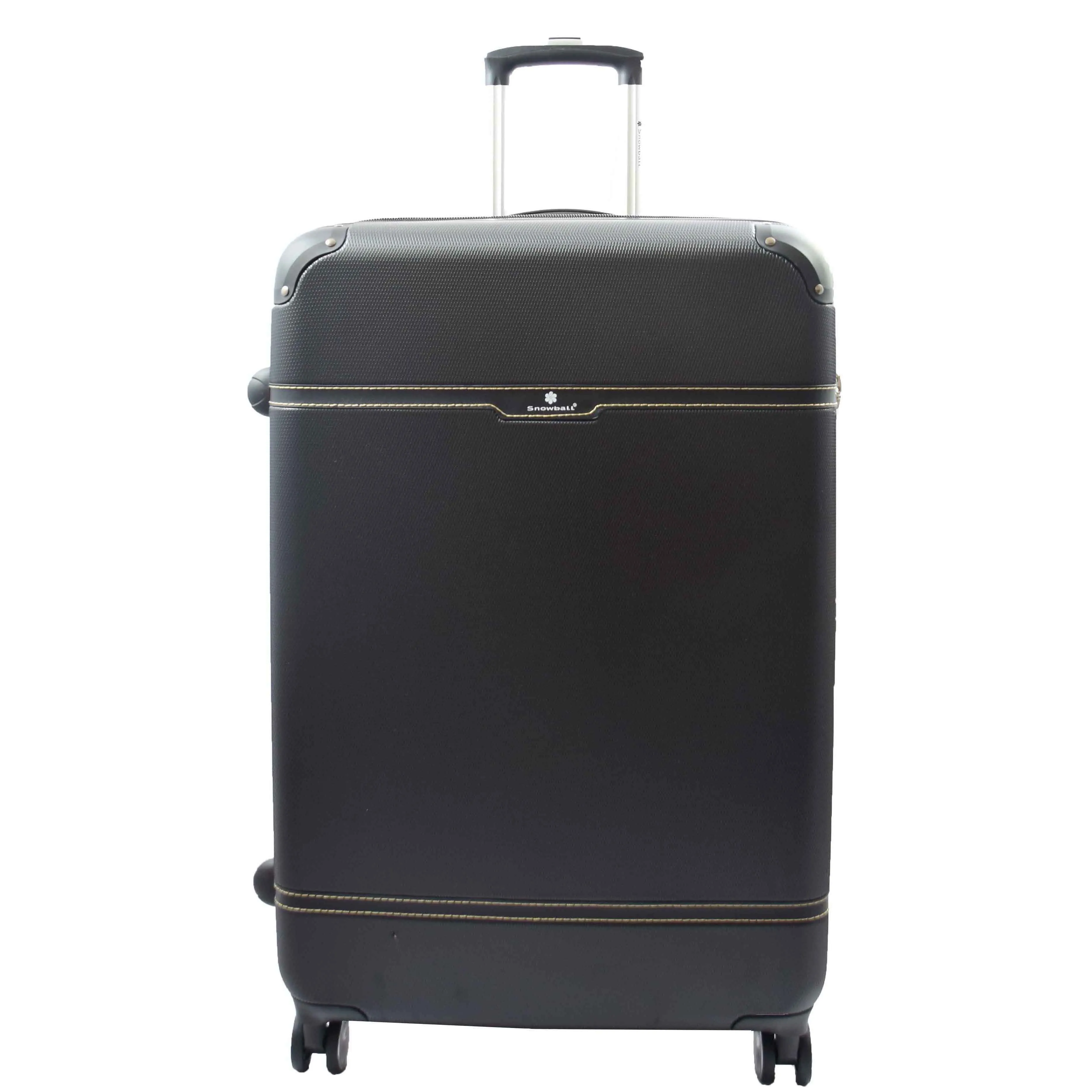 Hard Shell Retro Expandable Four Wheel Luggage Deluxe Black