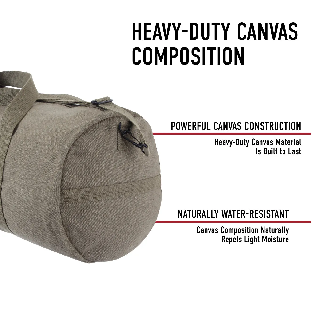 Heavy Canvas Military Style Duffle Bags - 19"