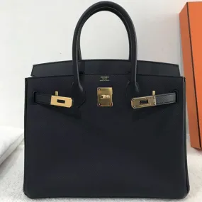 Hermès Birkin 30 Bleu Indigo Epsom Gold Hardware GHW