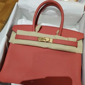 Hermès Birkin 30 Bougainvillier Taurillon Clemence Gold Hardware GHW