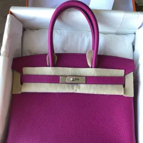 Hermès Birkin 30 Rose Pourpre Togo Palladium Hardware PHW