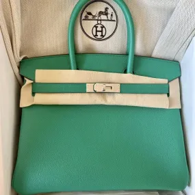 Hermès Birkin 30 Vert Jade Epsom Palladium Hardware PHW