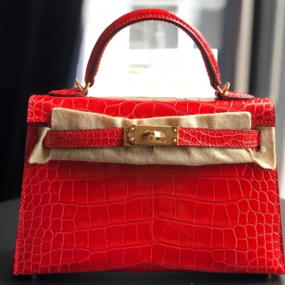 Hermès Kelly 20 Rouge de Coeur Sellier Alligator Mississippi Lisse Gold Hardware GHW