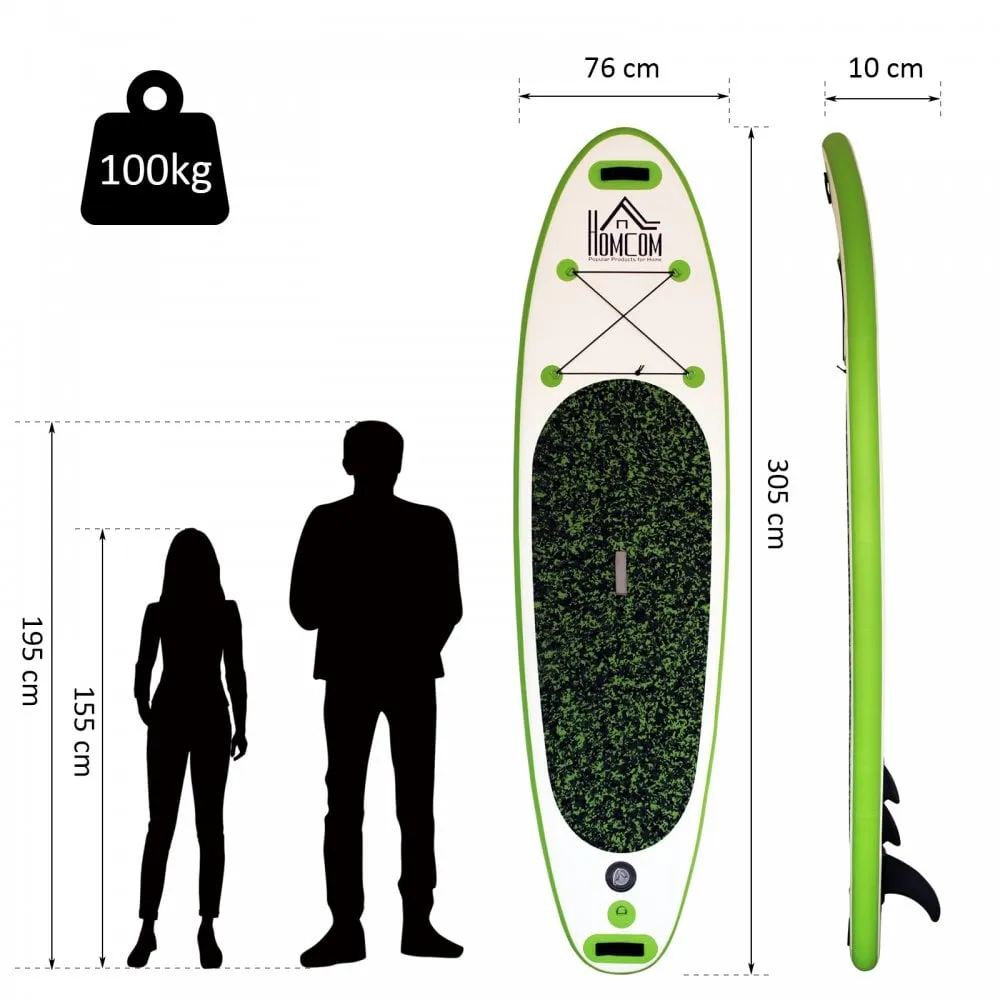 HOMCOM Inflatable Paddle Board Thick Plastic Multi-Layer Shell Non-Slip Panel