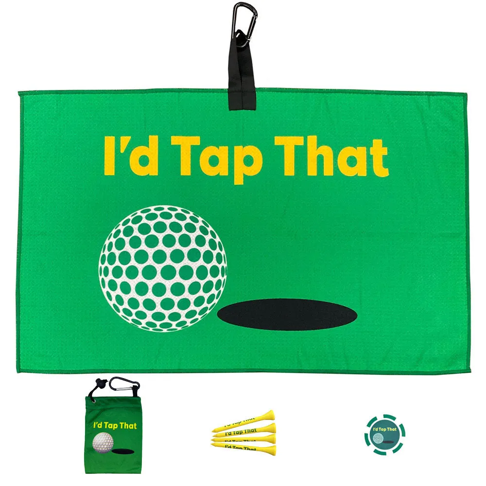 I'd Tap That Waffle Golf Towel, Tee Bag & Poker Chip