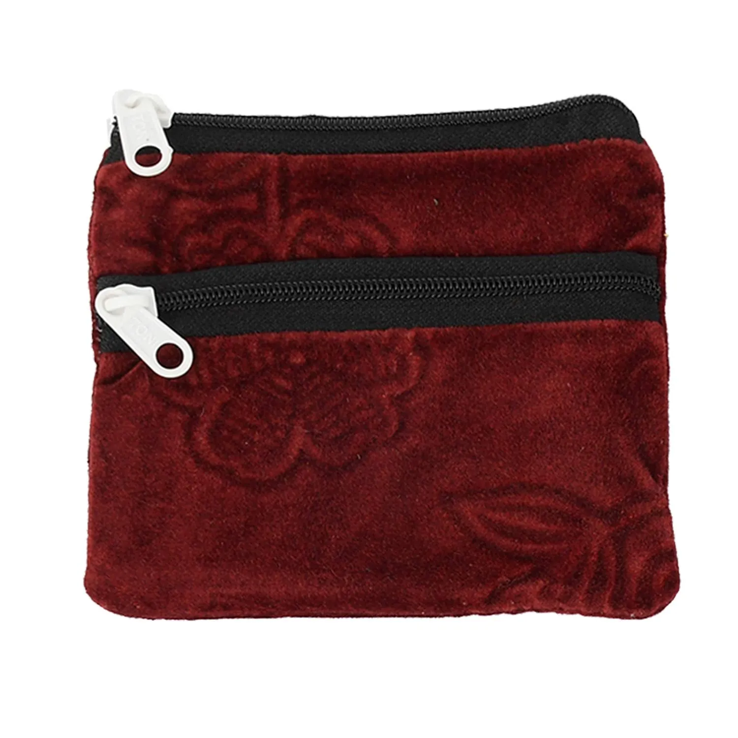 Kuber Industries Velvet 24 Pieces Women Cloth Handy Purse/Coin Pouch/batwa/Wallet with Two Zipper (Multi) -CTKTC39157