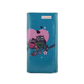 Kukubird Large Purse 2 owl's love - Blue