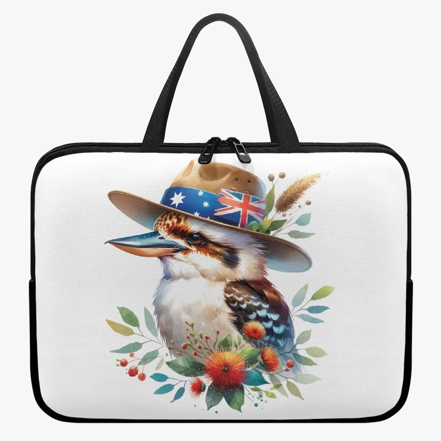 Laptop Sleeve with Handles - Australian Animals - Kookaburra