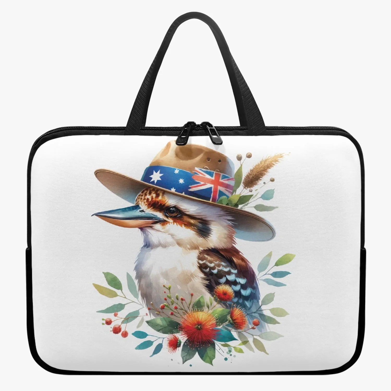 Laptop Sleeve with Handles - Australian Animals - Kookaburra