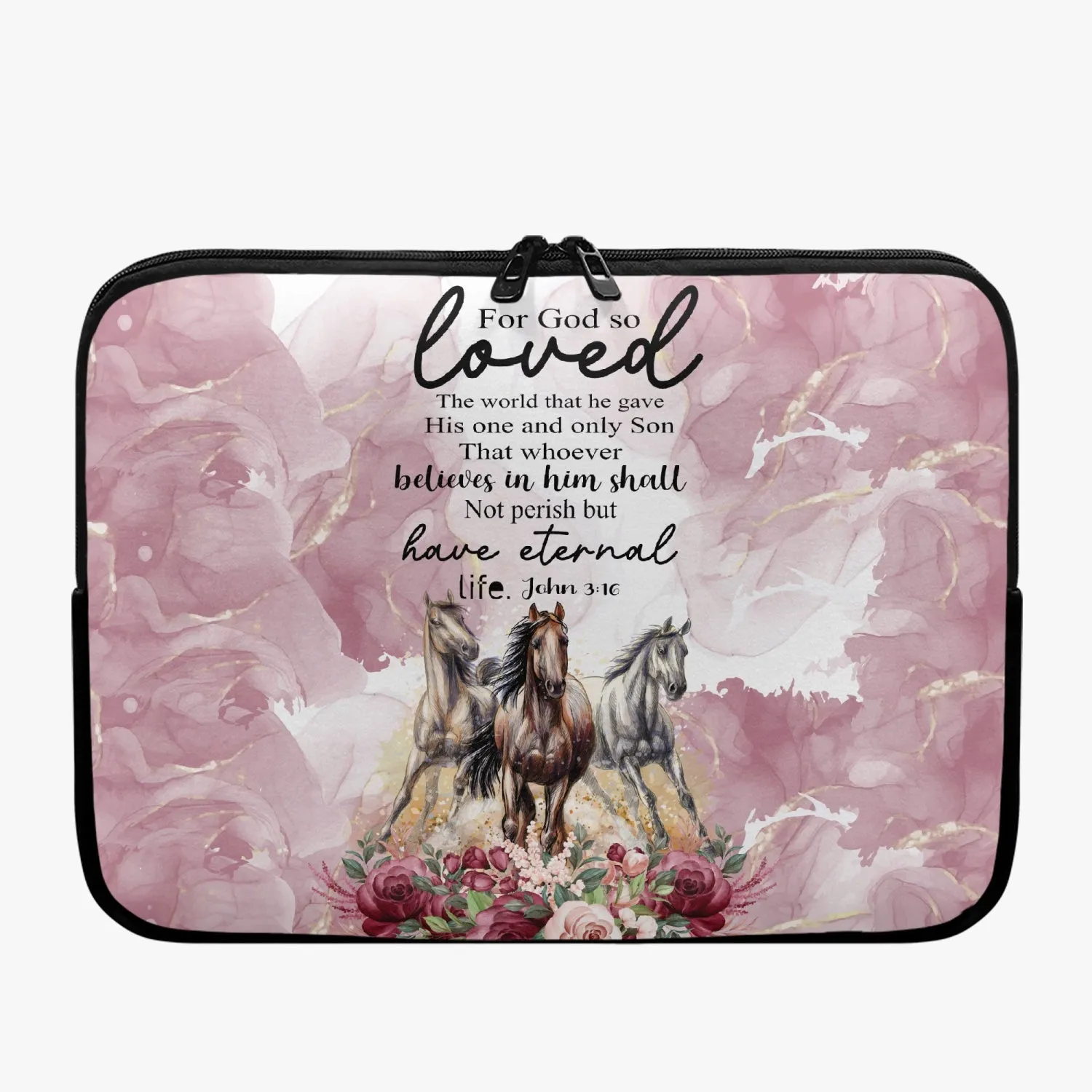 Laptop Sleeve - without handles - Horses Bible Quote