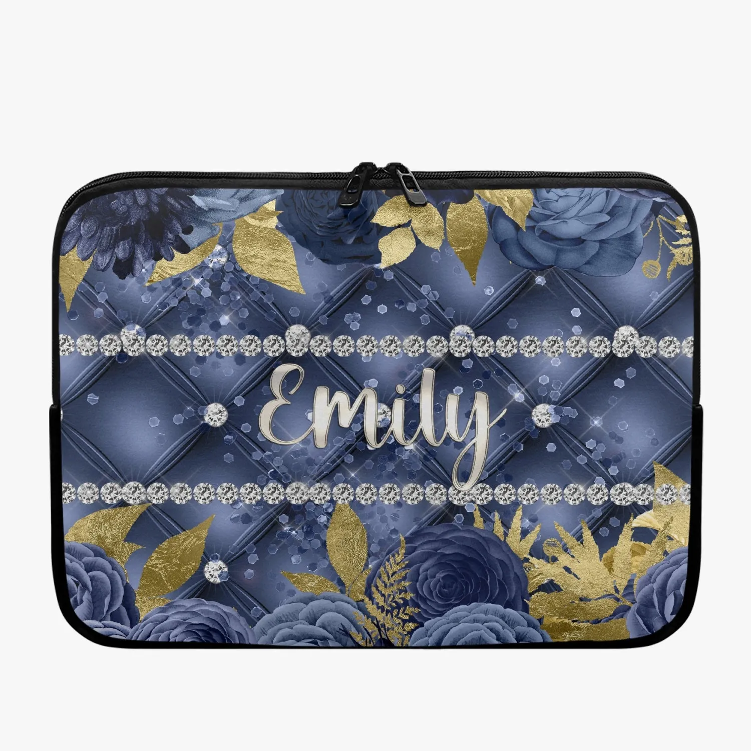 Laptop Sleeve - without handles - Navy Floral - Personalised