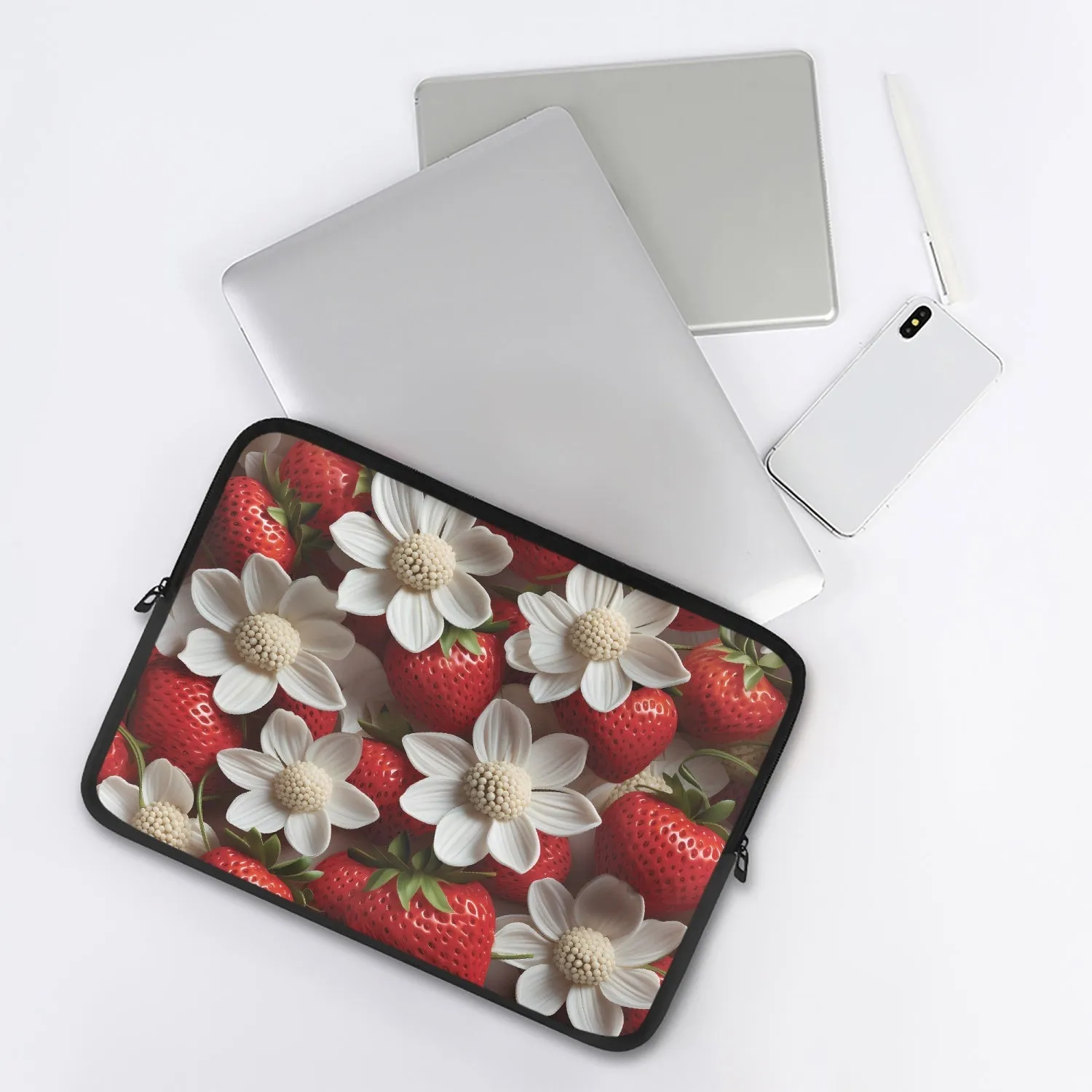 Laptop Sleeve - without handles - Strawberries