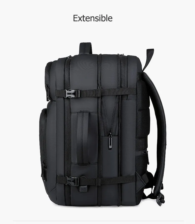 Large Capacity Expandable 17in Laptop Backpack with USB Charging