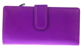 Large Leather Plain Compartment Purse (4 Colours)