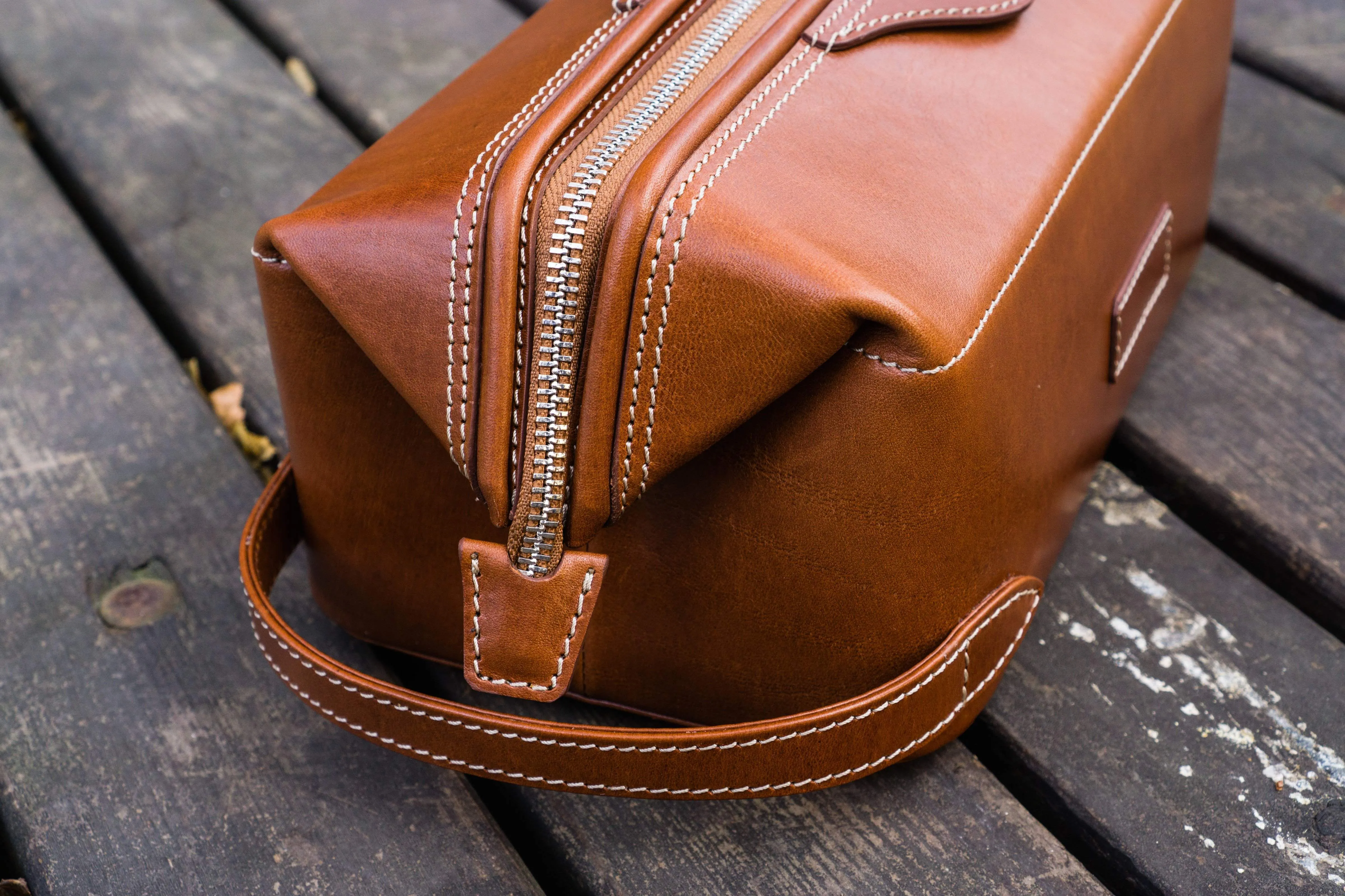 Leather Dopp Kit - Brown