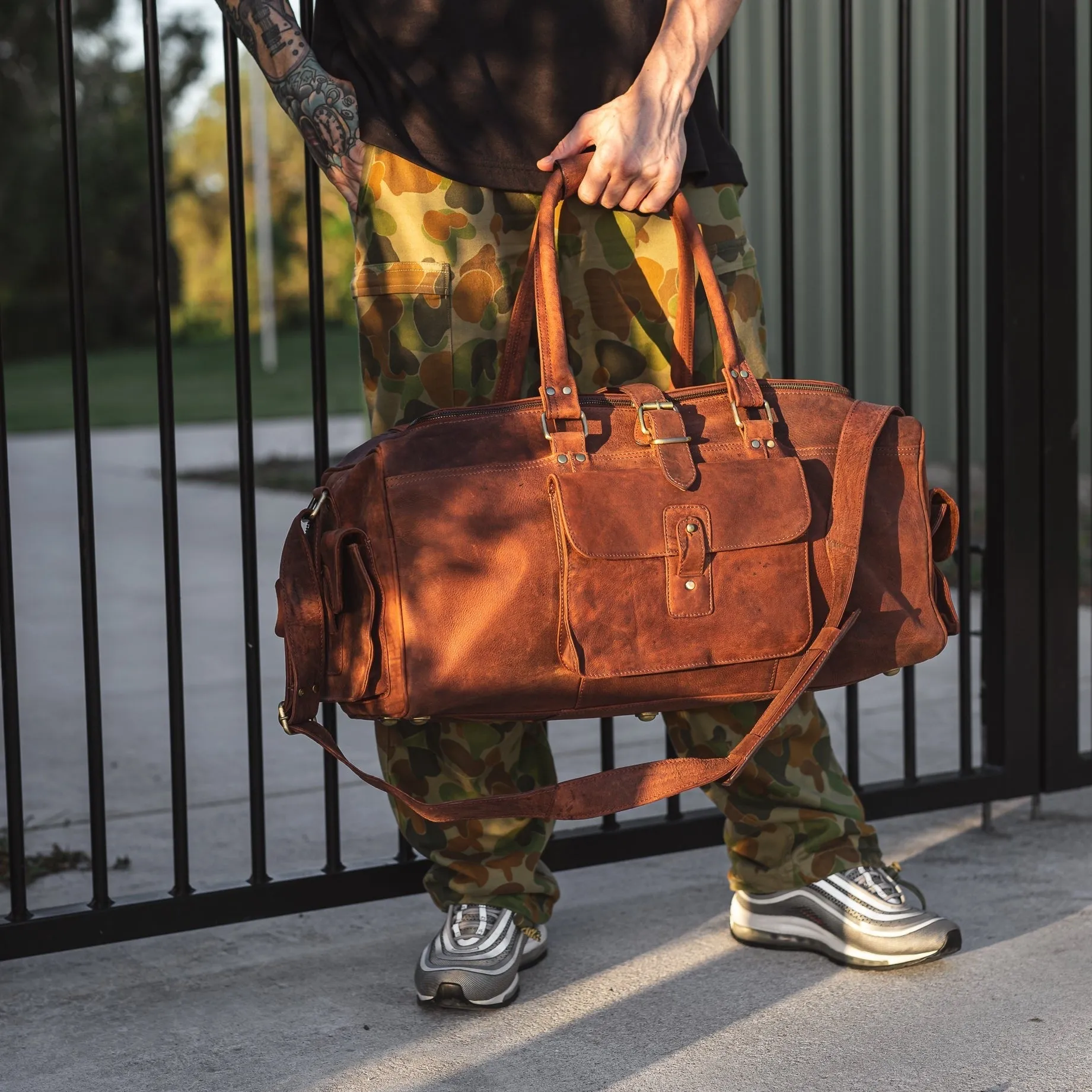 Leather Duffle Bag - Sydney